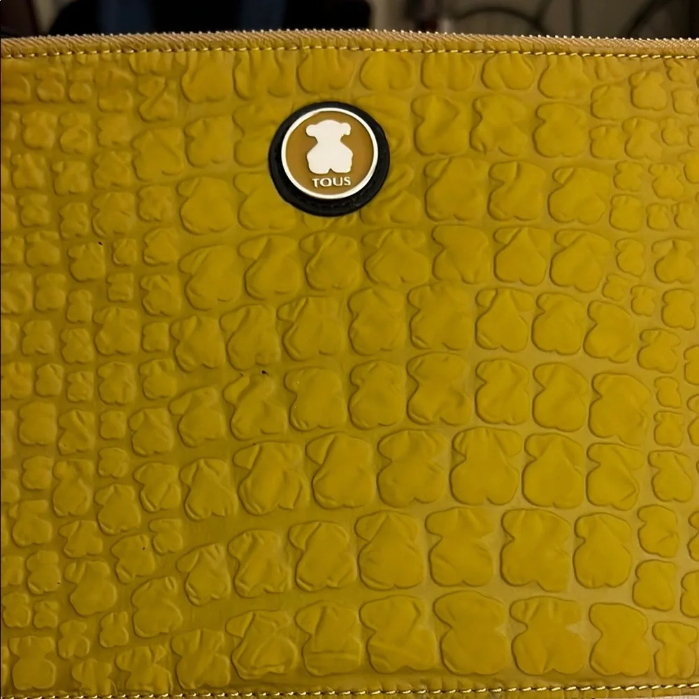 Tous Yellow Embossed Clutch✨